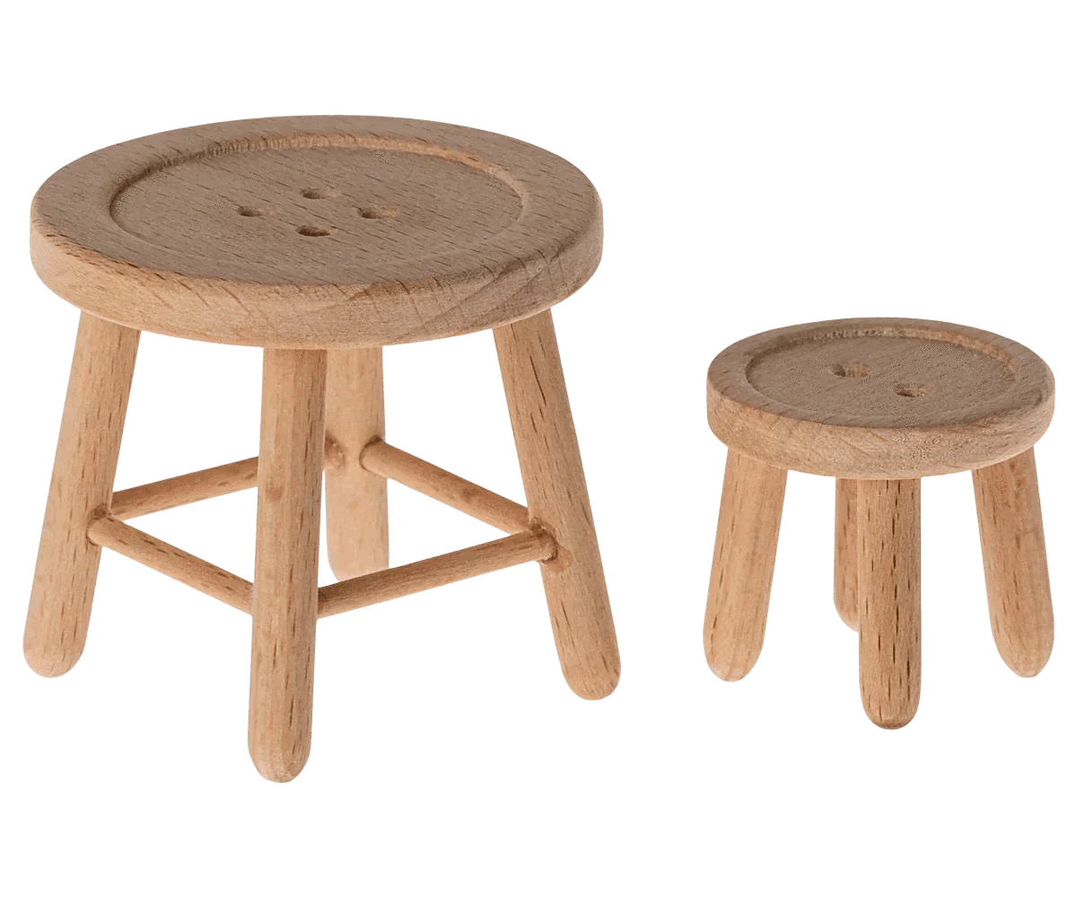 Maileg Table & Stool Set, Mouse