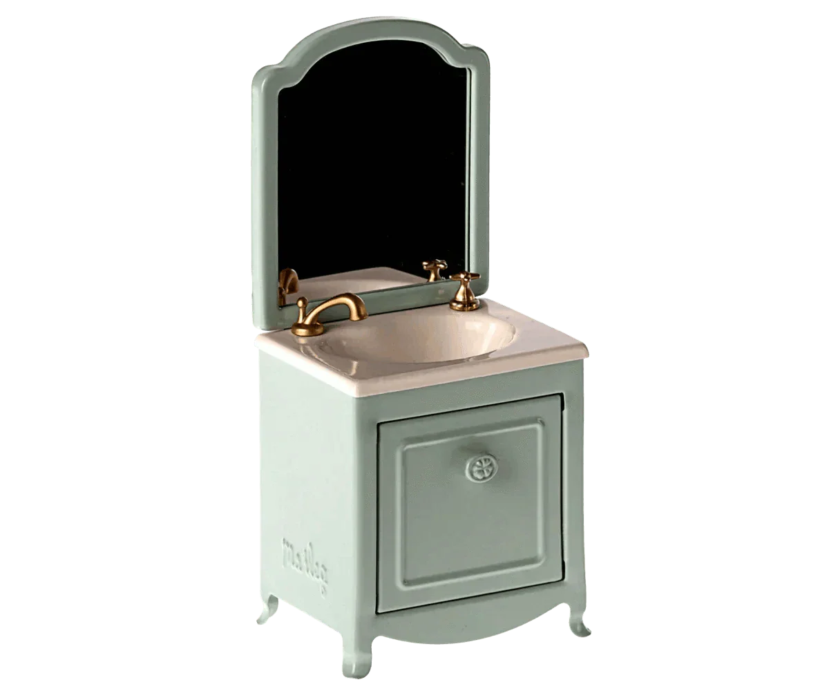 Maileg Sink dresser, Mouse - Mint