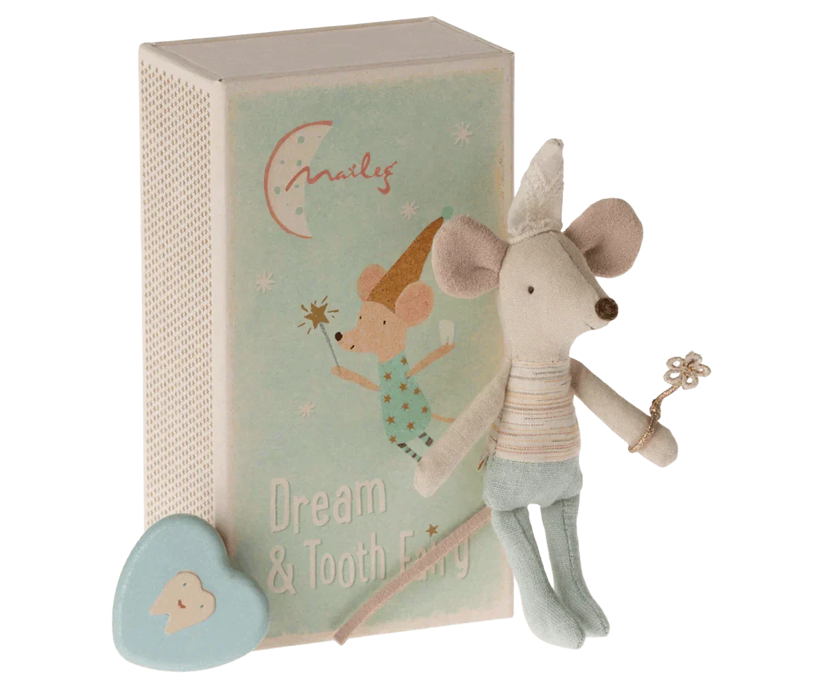 Maileg Tooth Fairy Mouse, Little Brother In Matchbox