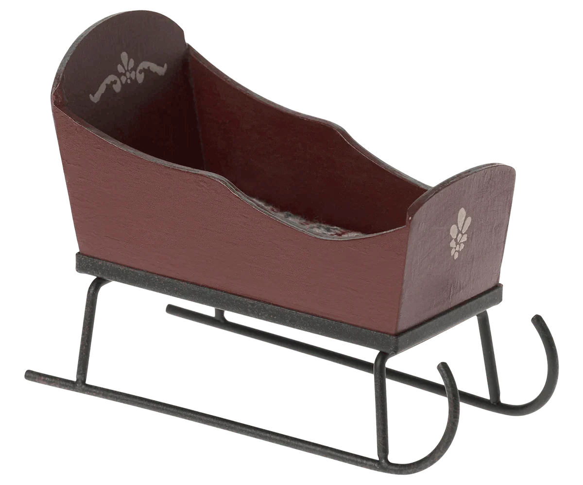 Maileg Sleigh, Mouse - Red