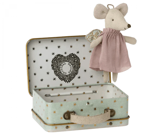 Maileg Angel Mouse in Suitcase
