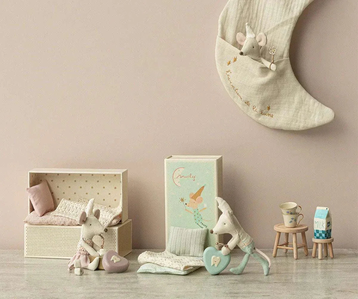 Maileg Tooth Fairy Mouse, Little Sister In Matchbox