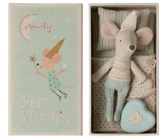 Maileg Tooth Fairy Mouse, Little Brother In Matchbox