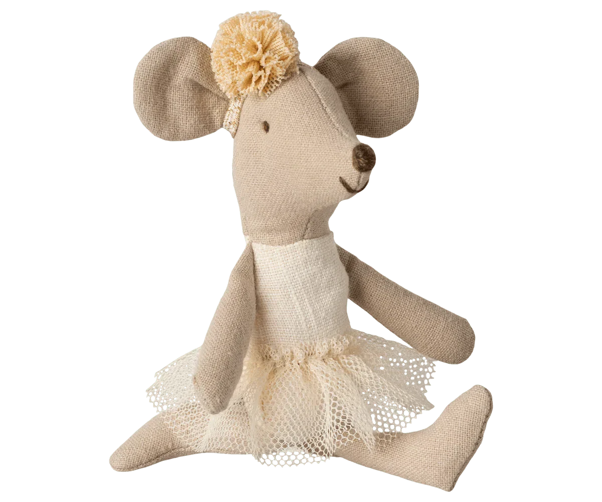 Maileg Ballerina Mouse, Little Sister - Off White