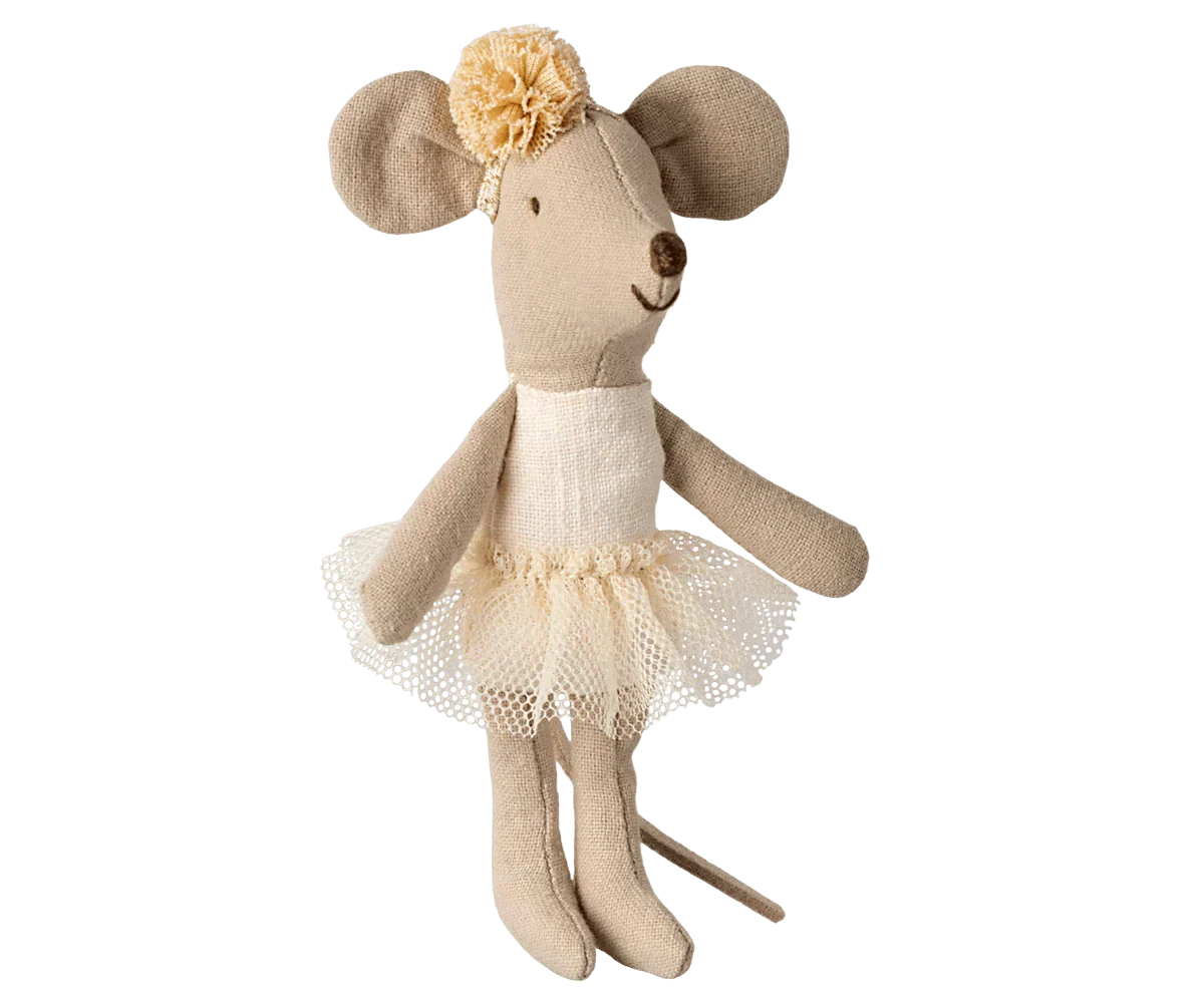 Maileg Ballerina Mouse, Little Sister - Off White