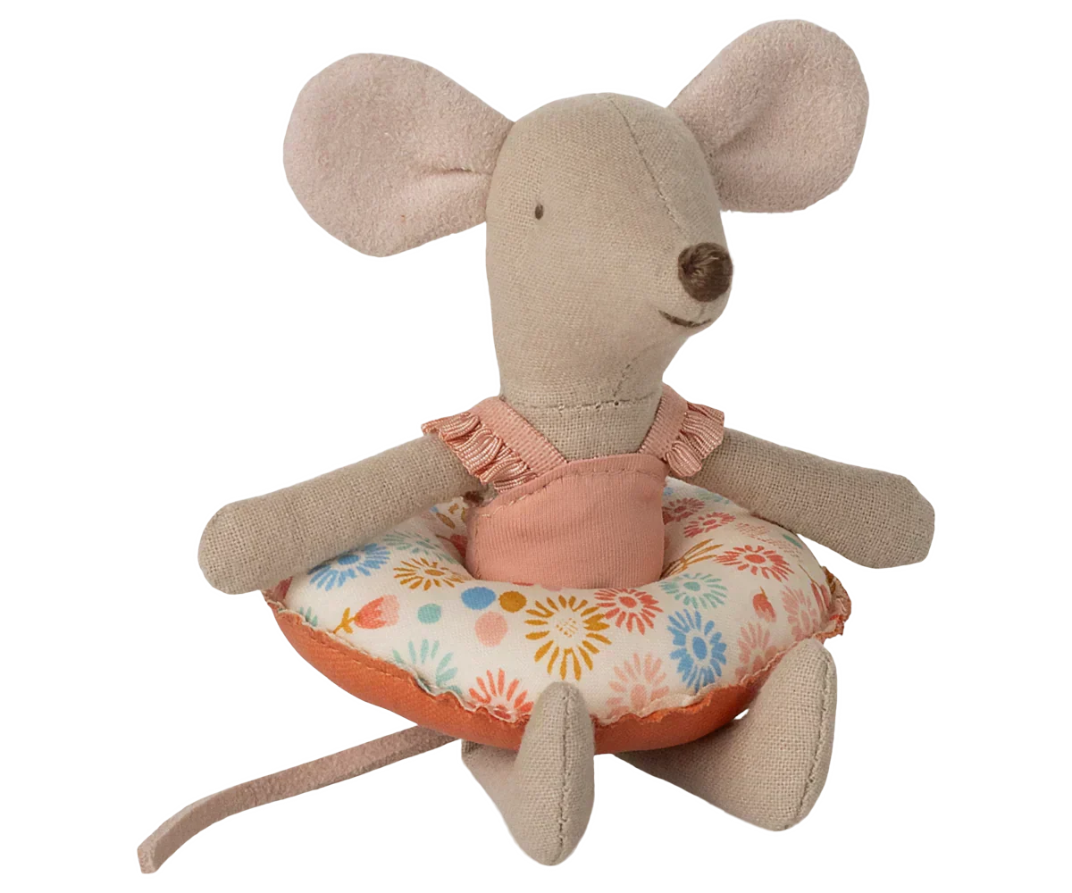 Maileg Beach mouse with float, Little sister - Flower