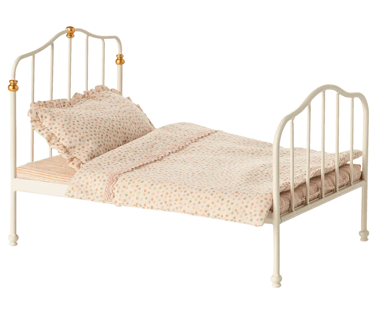 Maileg Vintage bed, Mouse - Off white