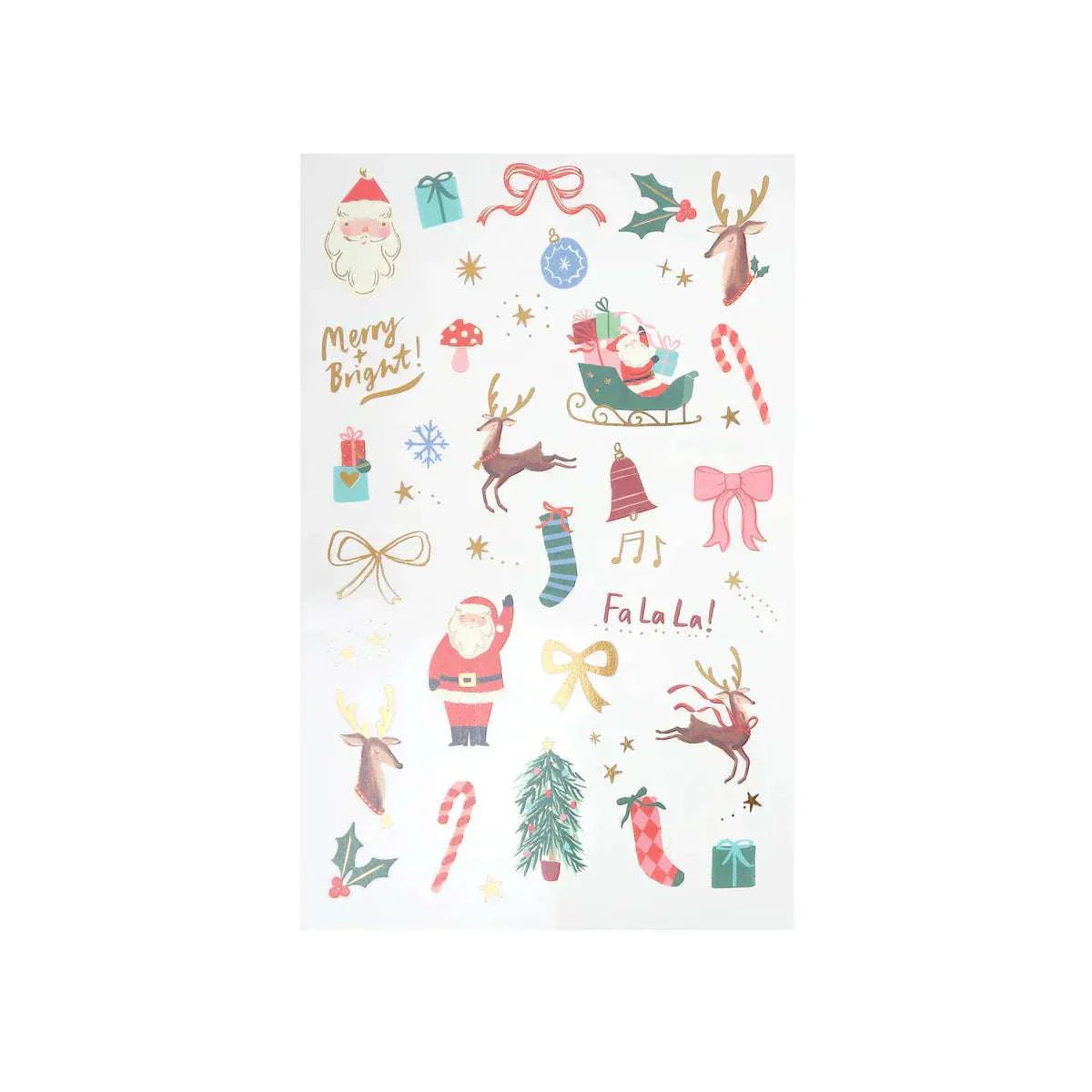 Meri Meri Christmas Mixed Icon Temporary Tattoos