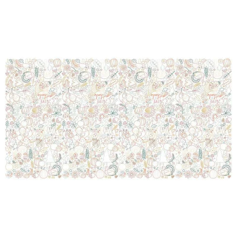 Meri Meri Thanksgiving Color In Activity Tablecloth