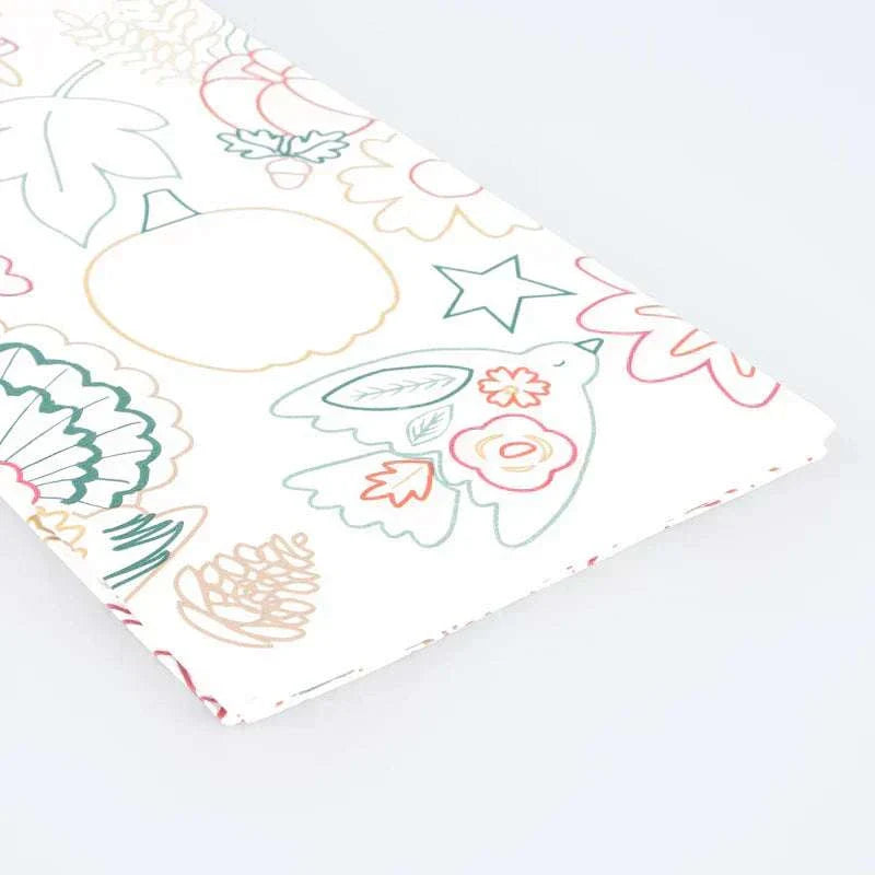 Meri Meri Thanksgiving Color In Activity Tablecloth